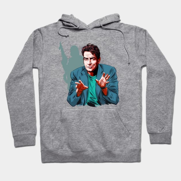 Charlie Sheen - An illustration by Paul Cemmick Hoodie by fancyjan